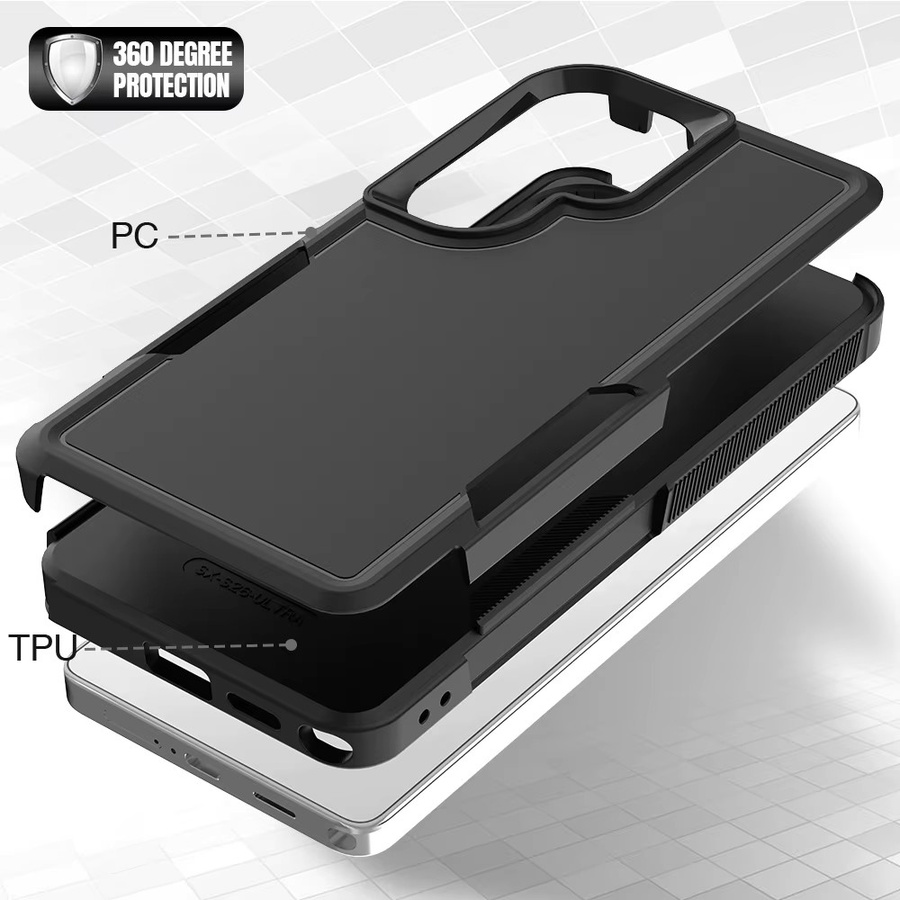 Robuste Hybrid-Schutzhülle für Samsung Galaxy S26 S25 S24 S23 Ultra Plus in Pink und Black - Bild 4