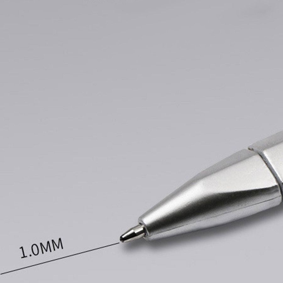 JoyRide Multifunktionaler Kugelschreiber mit Nonius-Messschieber und schwarzer Geltinte, 1,0 mm Stiftspitze in Schwarz und Silber - Bild 2