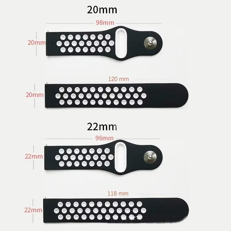 Uhrenarmband Silikon, Schwarz, Unisex - Bild 4