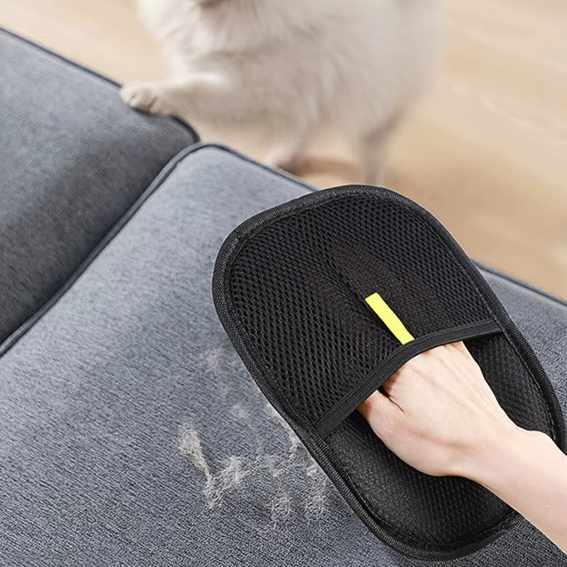 Pawstrip Tierhaarentfernungshandschuhe in Schwarz, doppelseitige Pflegehandschuhe für Katzen mit statischer Elektrizität, wiederverwendbar - Bild 2