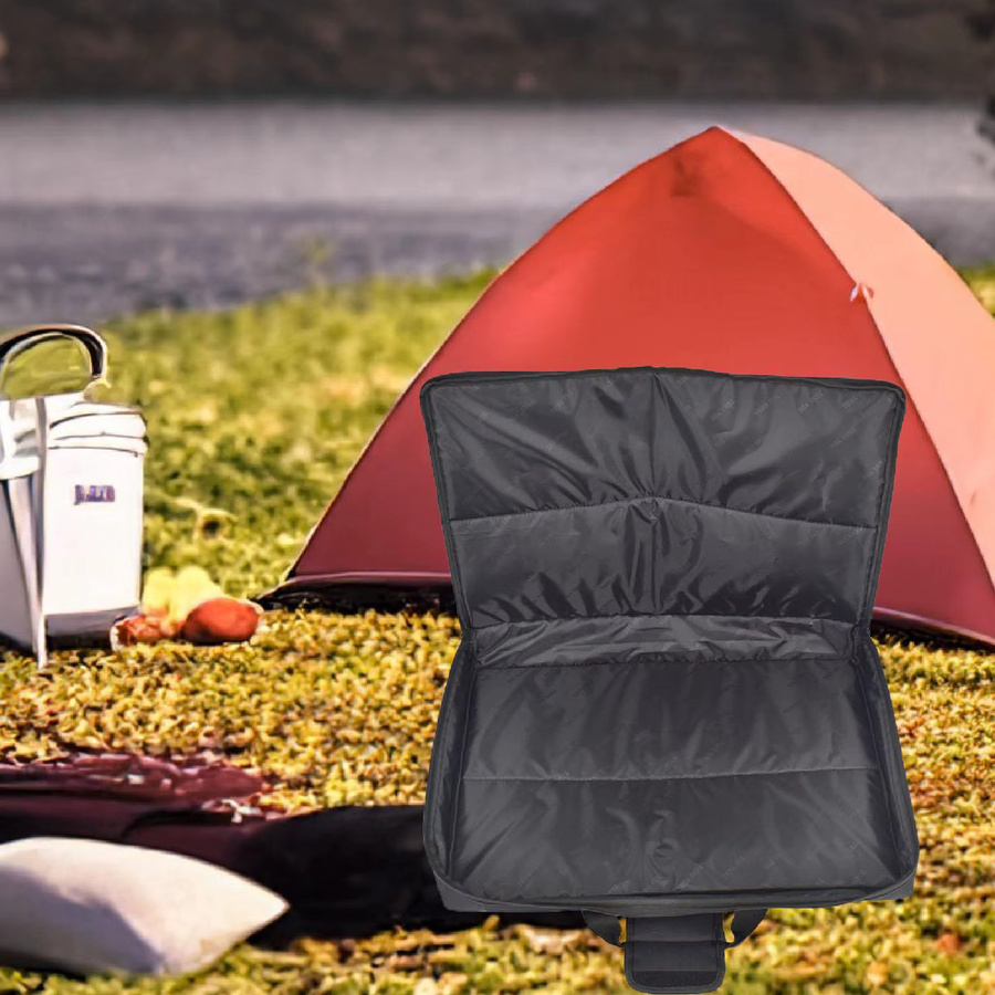 MagiDeal Solarpanel-Aufbewahrungstasche aus Oxford-Material in Schwarz, tragbare Reißverschlusstasche für Outdoor und Wohnmobile - Bild 2