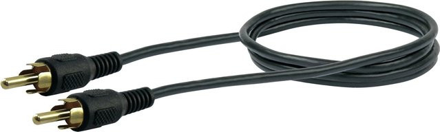 Schwaiger Cinch Audio Anschlusskabel RCA in Schwarz und Gold, Länge: 1,5 m - Bild 1