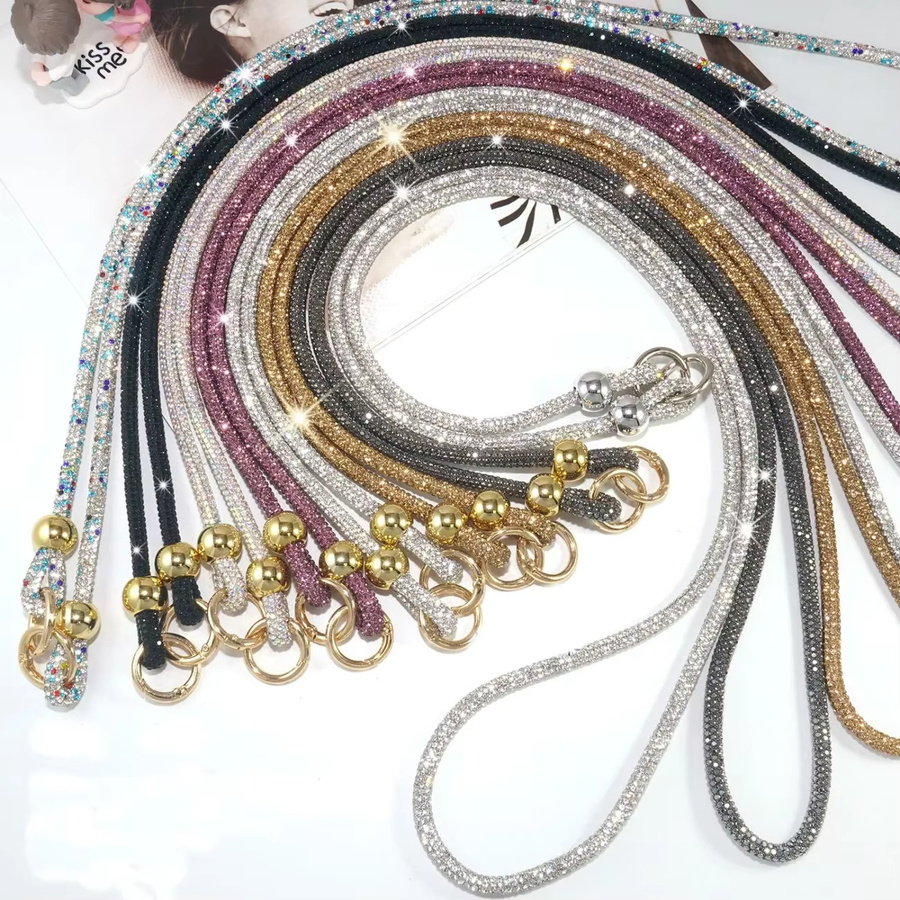 ZHIO Handy Lanyard mit Diamant-Design als elegante Umhängetasche für Damen in Silber und Multicolour - Bild 4