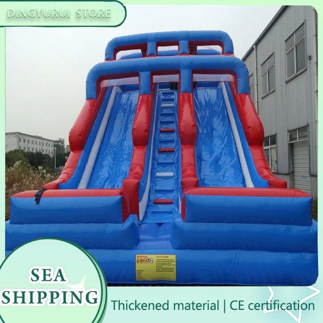 DINGYURUI Aufblasbares Trampolin, Sportspiel, PVC-Rutsche, Bunt / Mehrfarbig - Bild 1