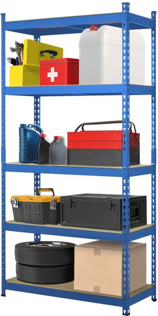 KARAT Schwerlastregal Rhino bis 1050 kg, Blau, H x B x T: 180 x 90 x 45 cm - Bild 1