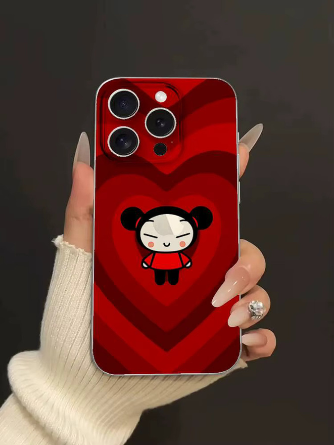 Transparente Handyhülle mit Pucca und Garu Motiv für iPhone Modelle - Bild 7