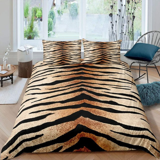 JMG Household Supplies Bettwäsche Set mit Leoparden-Print und Boho-Design, mehrfarbig, aus Polyester, B/H: 135 x 200 cm - Bild 1