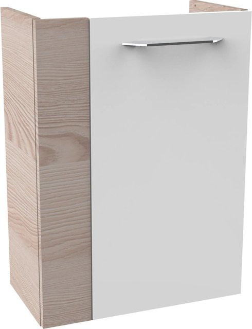 Fackelmann Waschbeckenunterschrank SBC Gäste Bad Alaska Esche und Weiss Hochglanz B/H/T: 44 x 60 x 24,3 cm - Bild 1