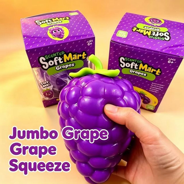 A Family Of Home Textiles Duftendes Trauben Squishy, Quetschspielzeug, Frucht Stressabbau Fidget Handspielzeug - Bild 1