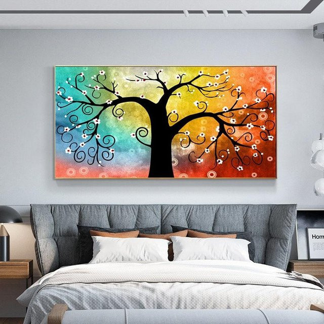 Lisa Gallery Leinwandgemälde Baum des Lebens von Gustav Klimt in Schwarz/Rot/Mehrfarbig, B: 40 cm, H: 80 cm - Bild 1