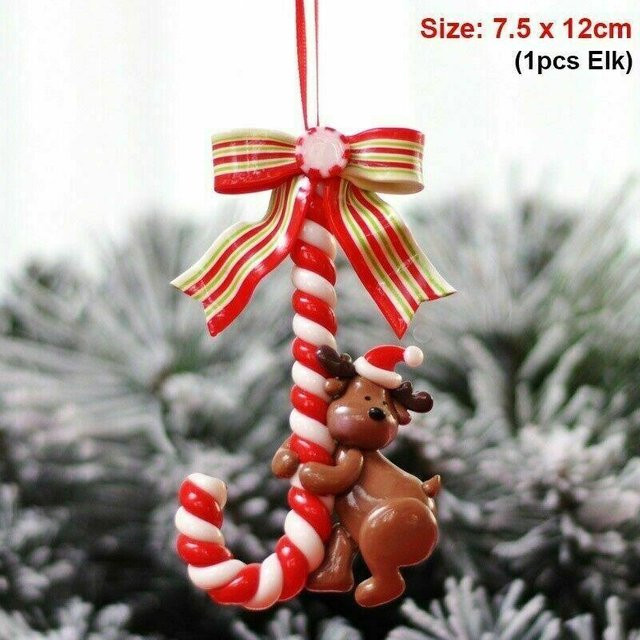 ABXMAS Weihnachtsbaum Ornamente Set aus 3 Stück mit Santa Claus, Schneemann und Hirsch in Mehrfarbig - Bild 1