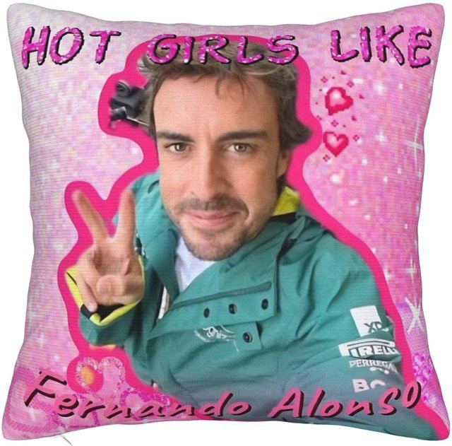 Dekorativer Kissenbezug Fernando Alonso Saint Design, Pink, B/T/H: 30,48 x 30,48 x 0 cm - Bild 1