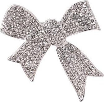 YIRAN Jewelry Schleifenbrosche, Strass, Damen, grau - Bild 1