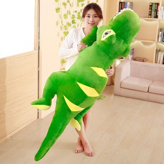 Binchi Keji Travel Dinosaurier Plüschtiere, Tyrannosaurus Kissen, Grün, 1-teiliges Set, ab 12 Jahre - Bild 1