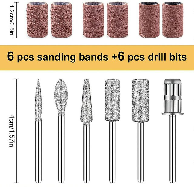 IAIZO Nagelbohrer-Set, 6-teilig, Unisex - Bild 1