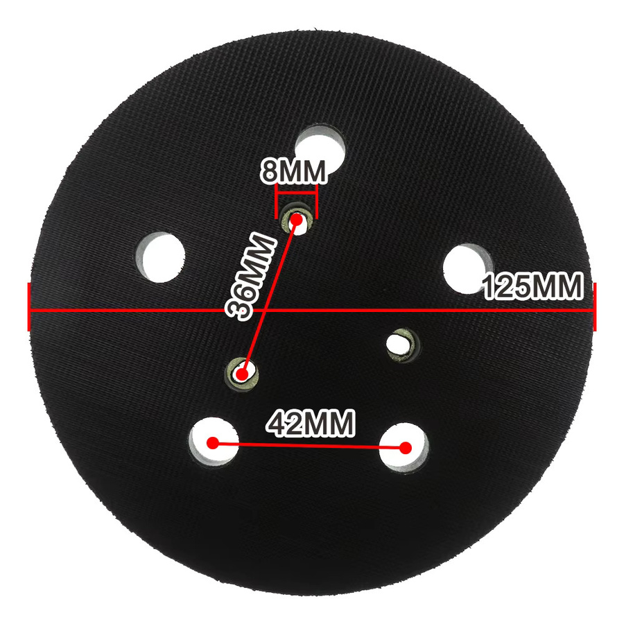 Vibratite 5-Zoll-Klett-Schleifpad als Trägerplatte für PORTER-CABLE 333 und 333 VS Exzenterschleifer - Bild 2