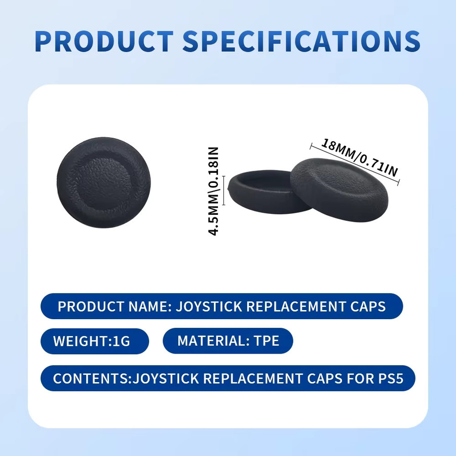 Sony Joystick-Ersatzkappen für Playstation PS4 und PS5 Controller in Schwarz - Bild 6