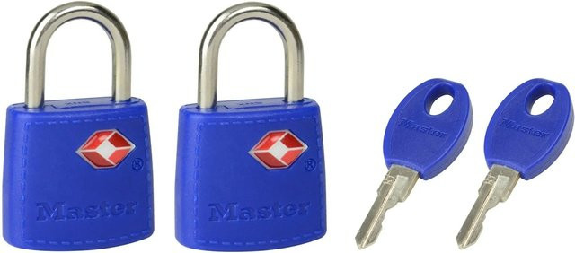Master Lock TSA-Reise-Vorhängeschlösser 2er Pack in Blau und Multicolor - Bild 1