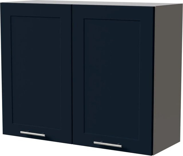 Feldmann-Wohnen Hängeschrank Oslo in Grau Indigo Matt mit Soft-Close-Türen, Breite: 90 cm, Tiefe: 32,5 cm, Höhe: 72 cm - Bild 1