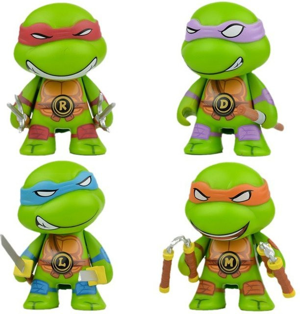 Potdemiel Ninja Turtles TMNT-Figur, 4-teiliges Set, mit beweglichen Gelenken - Bild 1