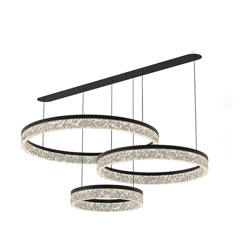 Gbbmade Nordic Wohnkultur LED Pendelleuchte aus Edelstahl in Silber mit transparentem Kristall für Esszimmer und Wohnzimmer - Bild 6