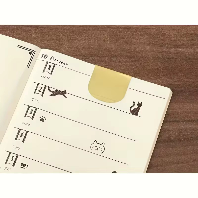 2-in-1 Katzen-Lesezeichen und Schablonenlineal aus Kunststoff für Tagebücher und Planer - Bild 3