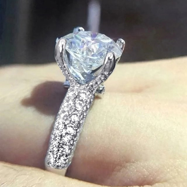 Huitan Ring, Zirkonia, Silber, Damen - Bild 1