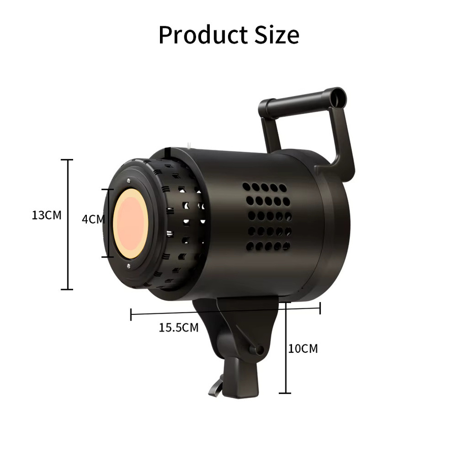 135W Bowens LED Studiobeleuchtung mit Honeycomb Softbox, dimmbar, 3000-6000K, Schwarz - Bild 2