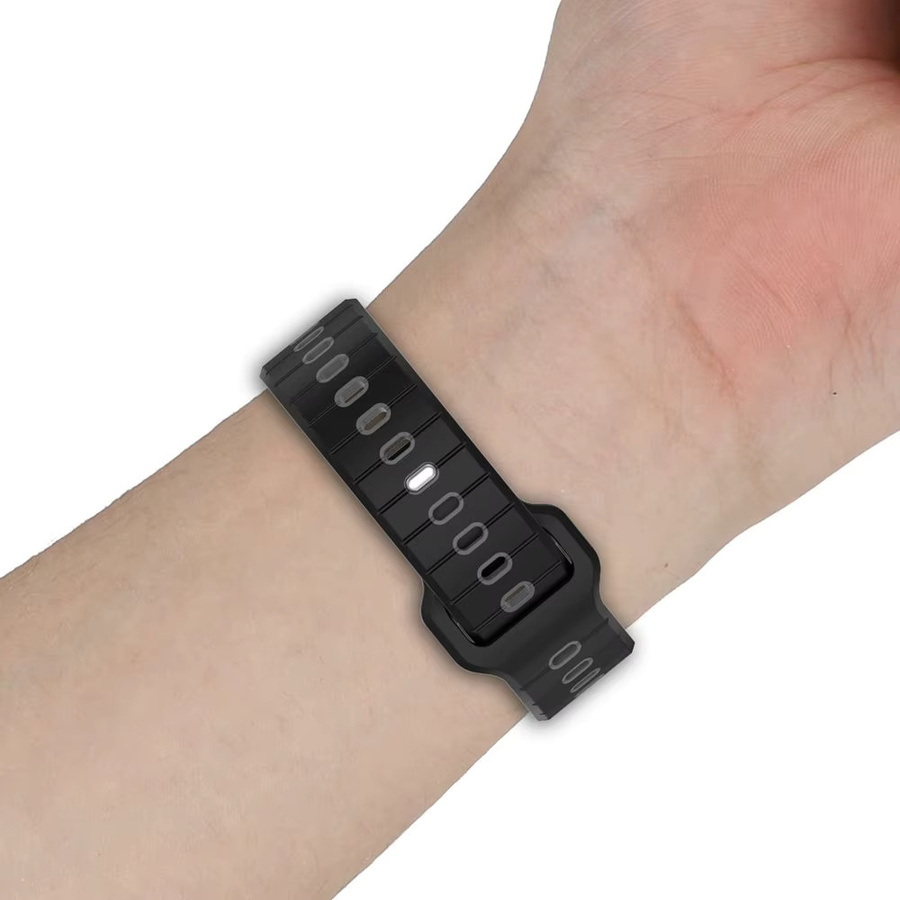 Huami Amazfit Helio Uhrenarmband, Silikon, 22 mm, Schwarz, Unisex - Bild 6