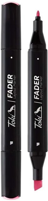 Toki Marker Fader Permanent Marker mit Keilspitze in 66 Farben Geranium - Bild 1