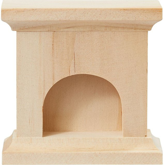 HobbyFun Miniatur Kamin Holz Beige - Bild 1
