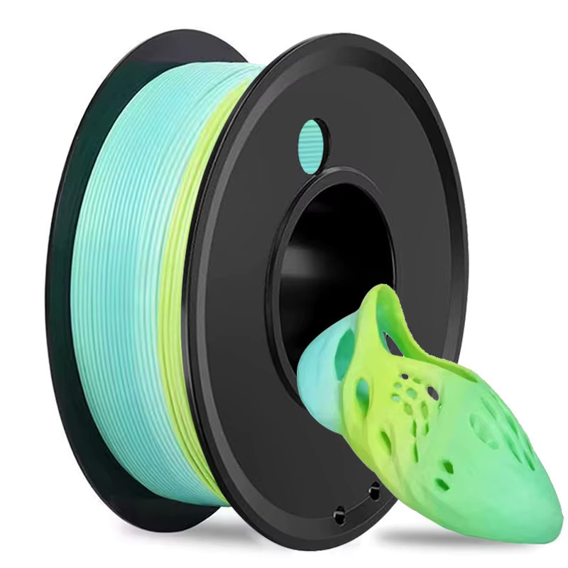 FlexMaterials TPU flexibles 3D-Drucker-Filament Regenbogen Grün 1,75 mm - Bild 3