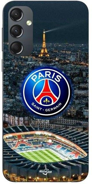 Samsung Galaxy A54 Maniacase Handyhülle mit PSG Logo Stadion Nacht Eiffelturm in Schwarz und Multicolour - Bild 1