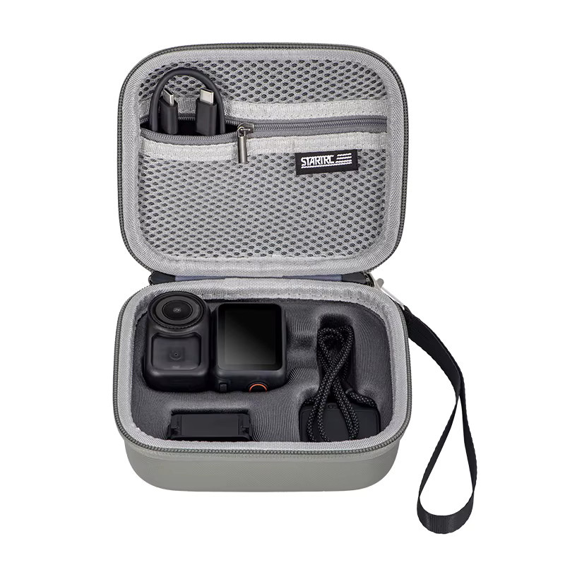 DJI OSMO Nano Zubehör-Aufbewahrungstasche als graue PU-Tragetasche mit Armband für die Standardversion - Bild 1