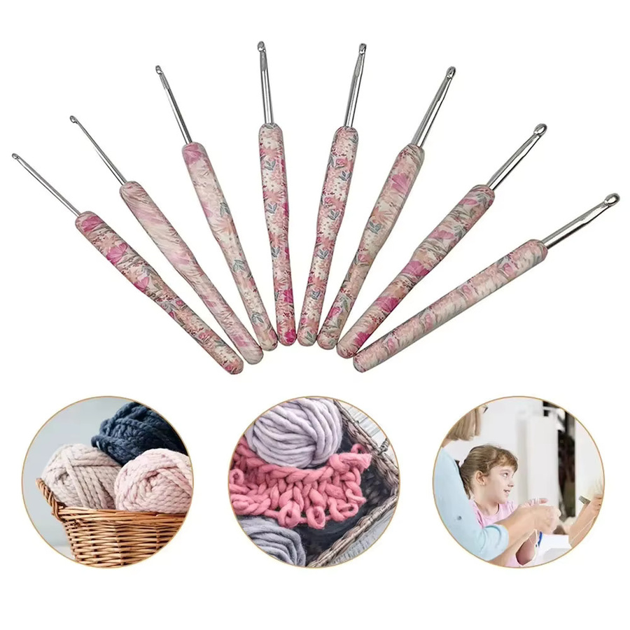8-teiliges Häkelwerkzeug-Set von NOTIONSLAND in Pink und Multicolour für DIY-Bastelarbeiten - Bild 2