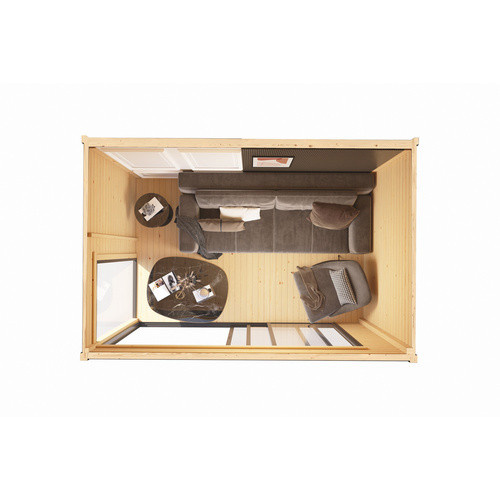 Lasita Maja Gartenhaus Austin in braun naturbelassen mit B/H/T: 379,6 x 239,4 x 259,6 cm - Bild 2