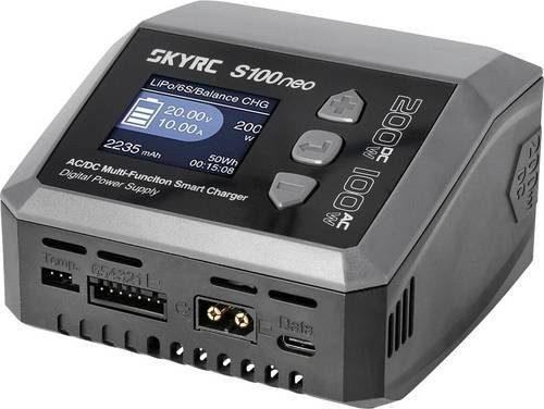 SKYRC S100 Neo Modellbau-Ladegerät 12A in Grau für Blei, LiFePO, LiHV, LiIon, LiPo, NiCd und NiMH - Bild 1