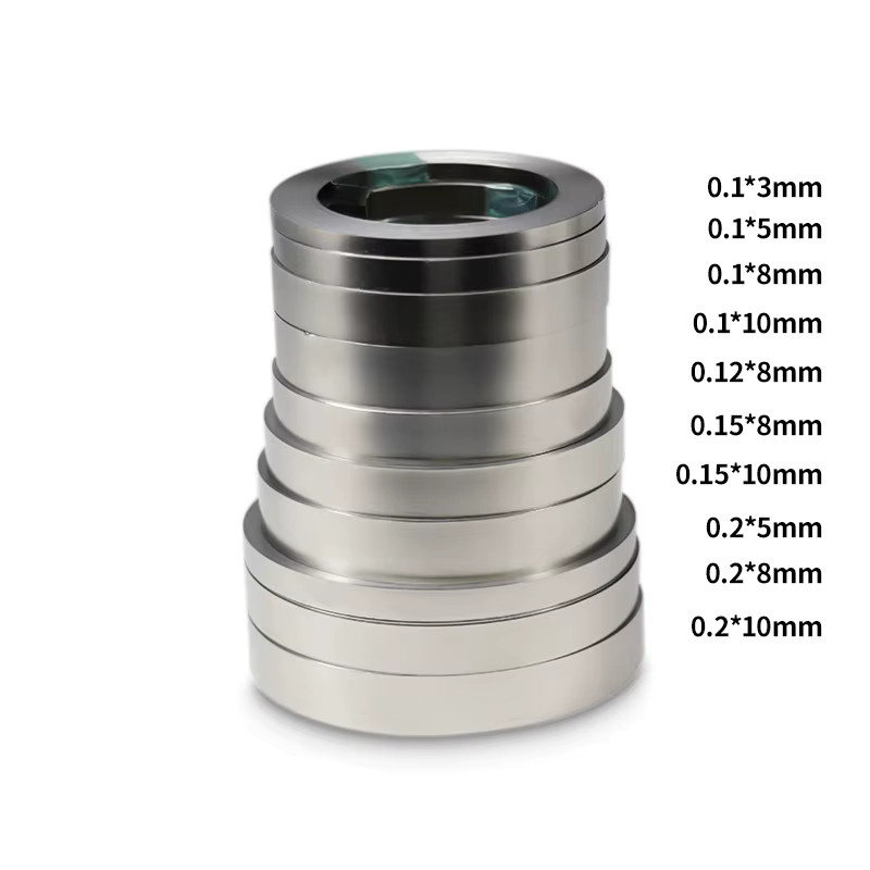 5 Rollen vernickelte Punktschweißstreifen in Silber, 10 m pro Rolle, 0,1–0,2 mm Dicke, hochleitfähige Verbindungsstreifen für 18650 und 21700 Li-Ionen-Akkupacks - Bild 2