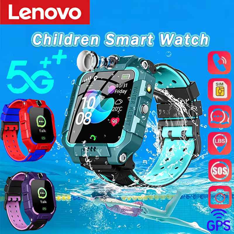 Lenovo 5G Kinder-Smartwatch mit Kamera, GPS-Ortung, Videoanruf-Funktion und SOS in Pink oder Türkis - Bild 1