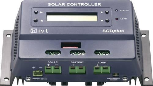 IVT SCDplus 25A PWM Laderegler für 12 V und 24 V mit USB-A Anschluss in Blau - Bild 1