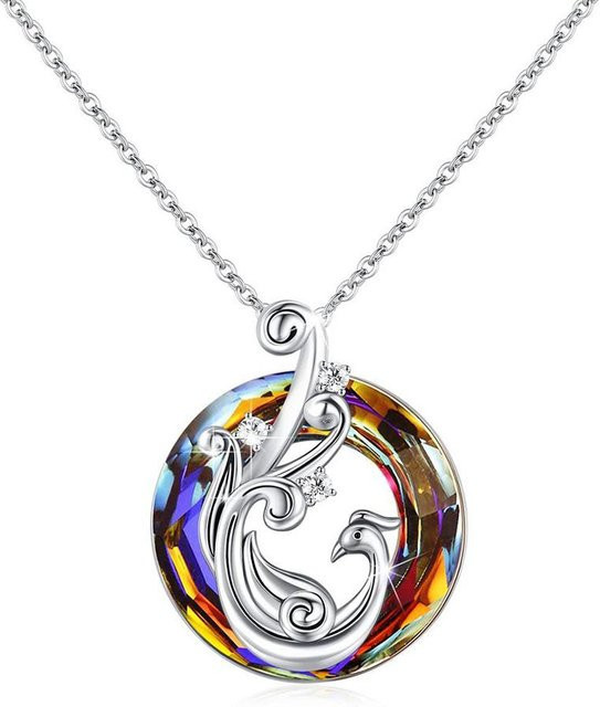PHOENIX Halskette Anhänger und Ringe, Kupfer, Bunt, Kristall, Zirkonia, Damen - Bild 1