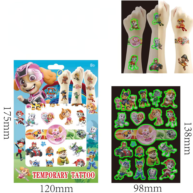 Paw Patrol Geschenkbox Set, Leuchtende Tattoo Aufkleber - Bild 2