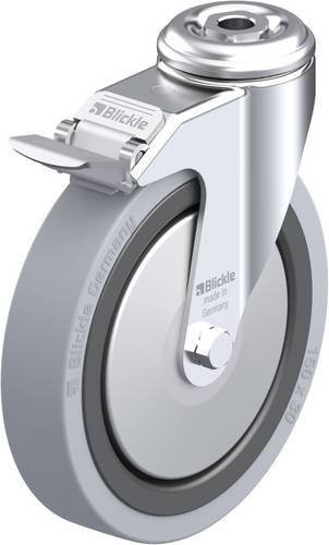 Blickle Lenkrolle LKRA-VPA 150K-FI-FA mit Feststeller in Grau und Schwarz, Rad-Durchmesser: 150 mm, Tragfähigkeit: 110 kg - Bild 1
