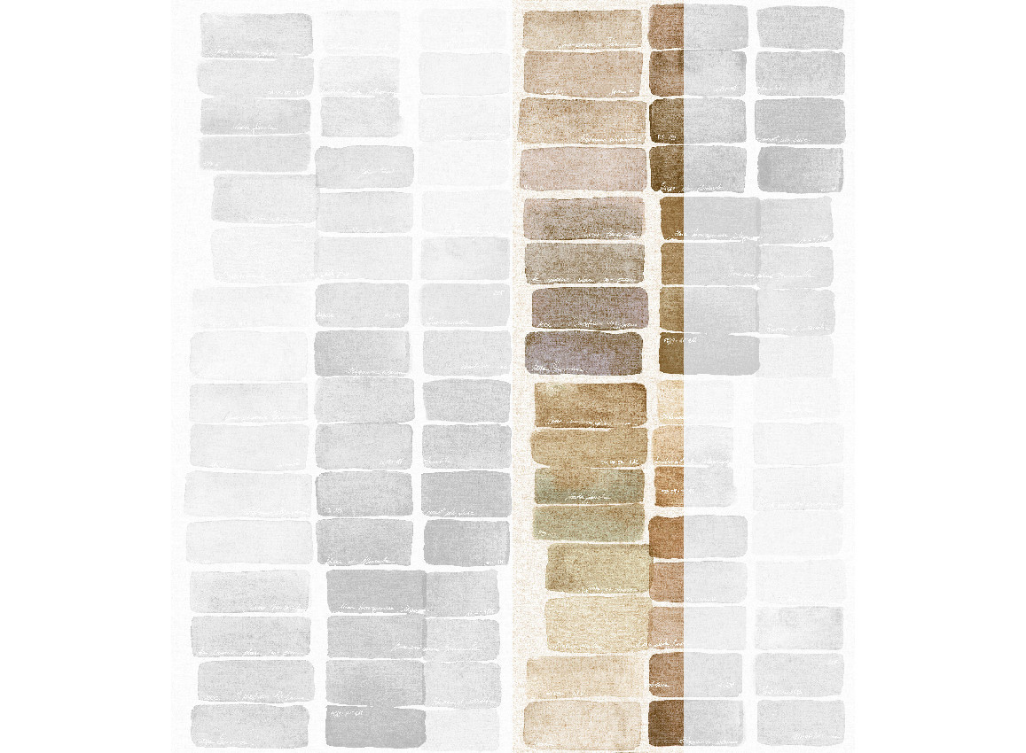 Jannelli & Volpi Mural Clichy Tapete Brown Panel 3 aus Vinyl mit geometrischem Muster - Bild 1