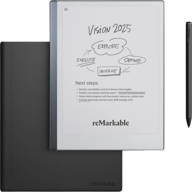 reMarkable 2 Tablet mit Book Case aus Leder in Schwarz - Bild 1