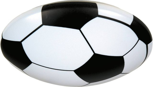 Niermann Kinderdeckenleuchte Fußball in Schwarz und Weiß aus Kunststoff mit E27 Fassung, H: 36 cm, B: 10 cm - Bild 1