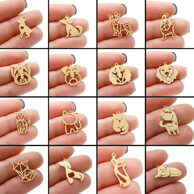 yiustar Charms Dachshund, Edelstahl, Damen - Bild 1