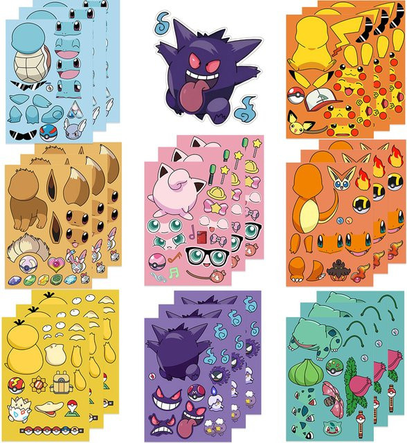 TAKARA TOMY Pokémon Pikachu Puzzle-Aufkleber, Bunt / Mehrfarbig - Bild 1
