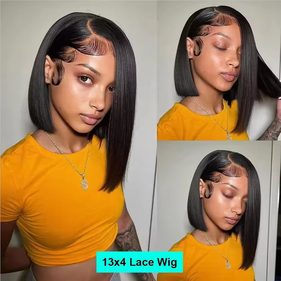 Sooolavely Bob-Perücke Echthaar, Lace Front, Damen - Bild 3