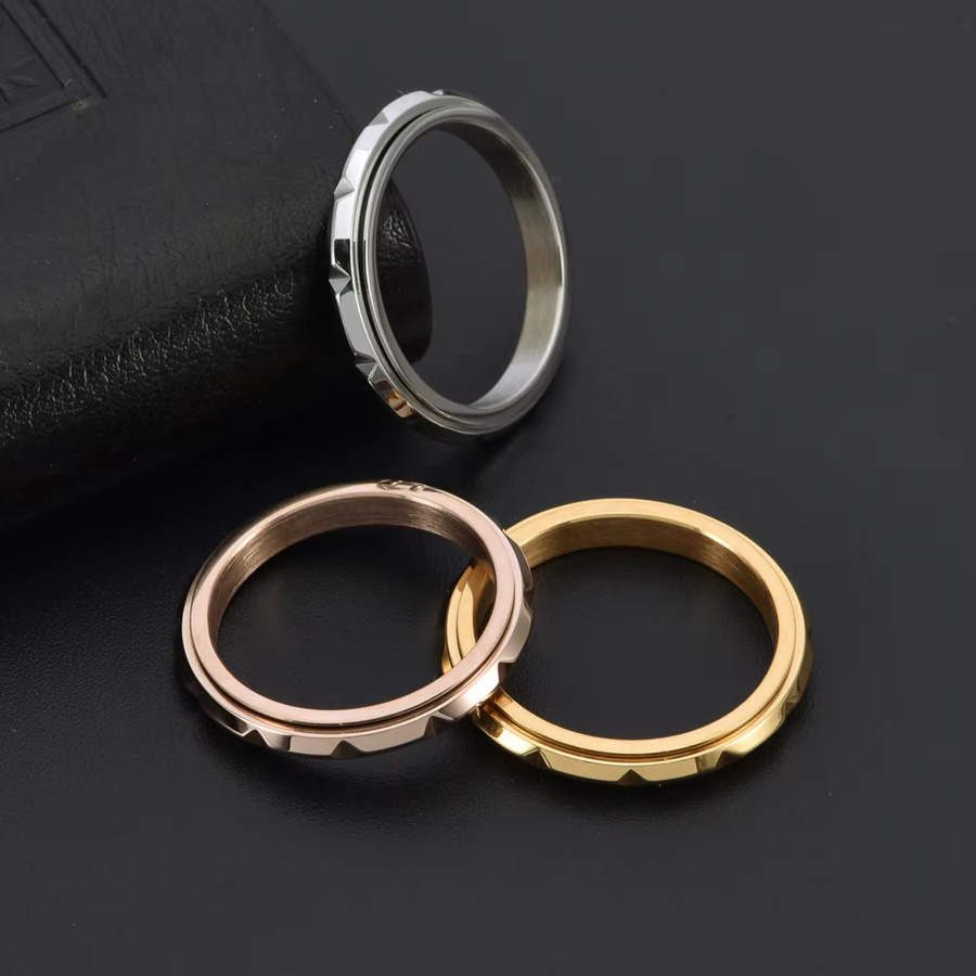 Ring Bambusknoten, Titan-Stahl, Roségold, Damen - Bild 2